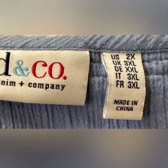 Women's Crepe Blouse - 3/4 inch bell sleeves - Size 2X | Denim&Co - Picture 8 of 12